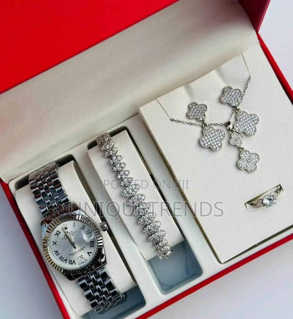 Ladies Watch and Jewelry Set With Ring