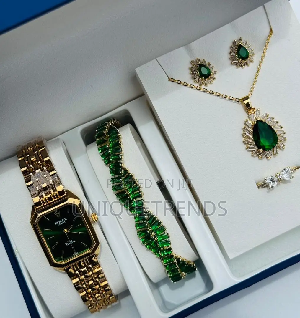Ladies Watch and Jewelry Set With Ring