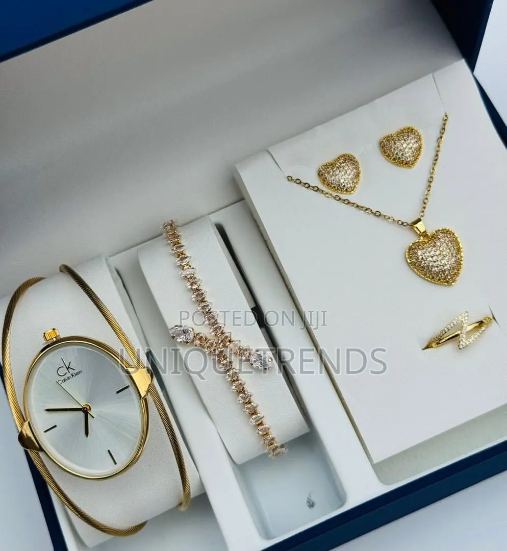 Ladies Watch and Jewelry Set With Ring