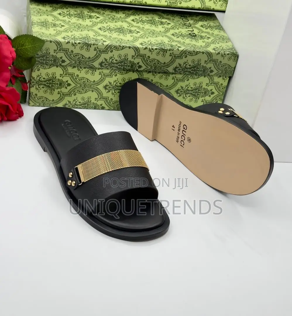 High Quality Gucci Leather Slippers