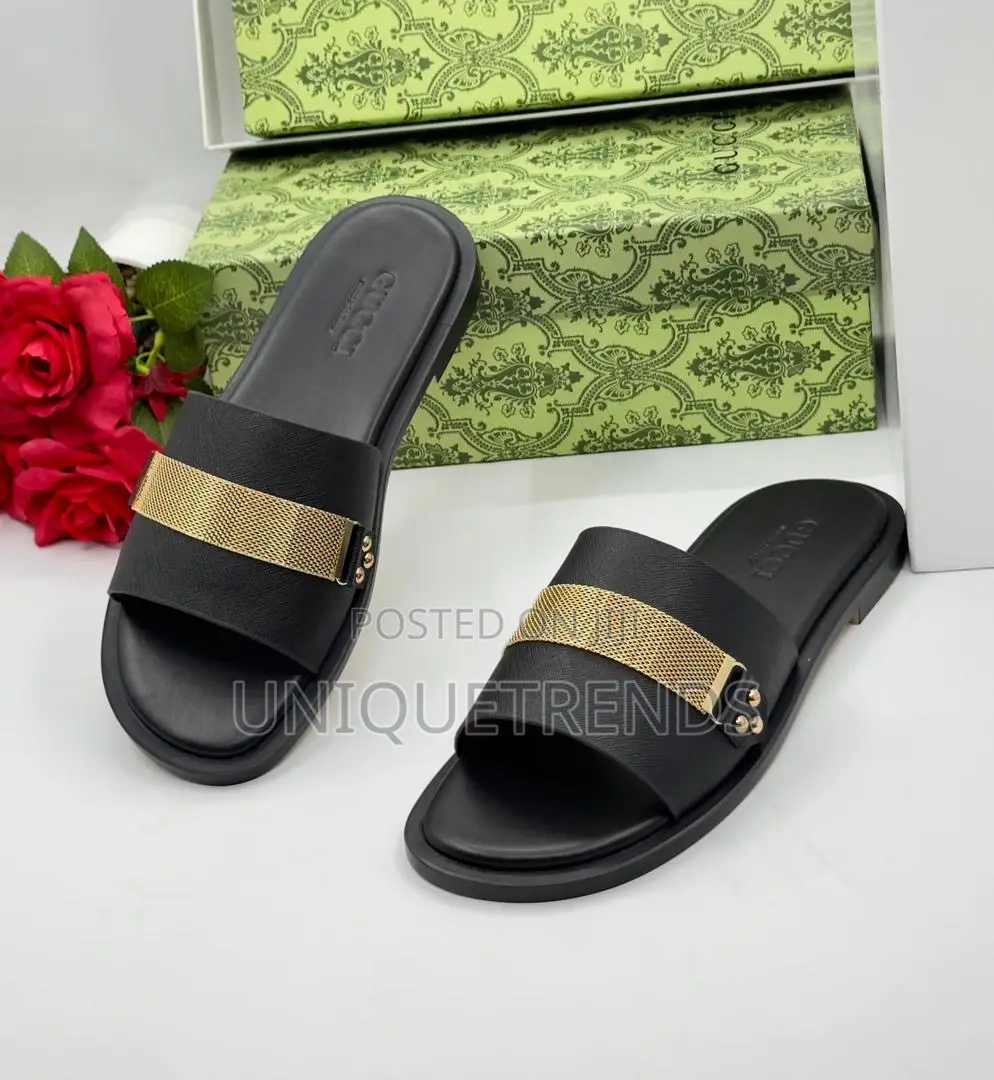 High Quality Gucci Leather Slippers