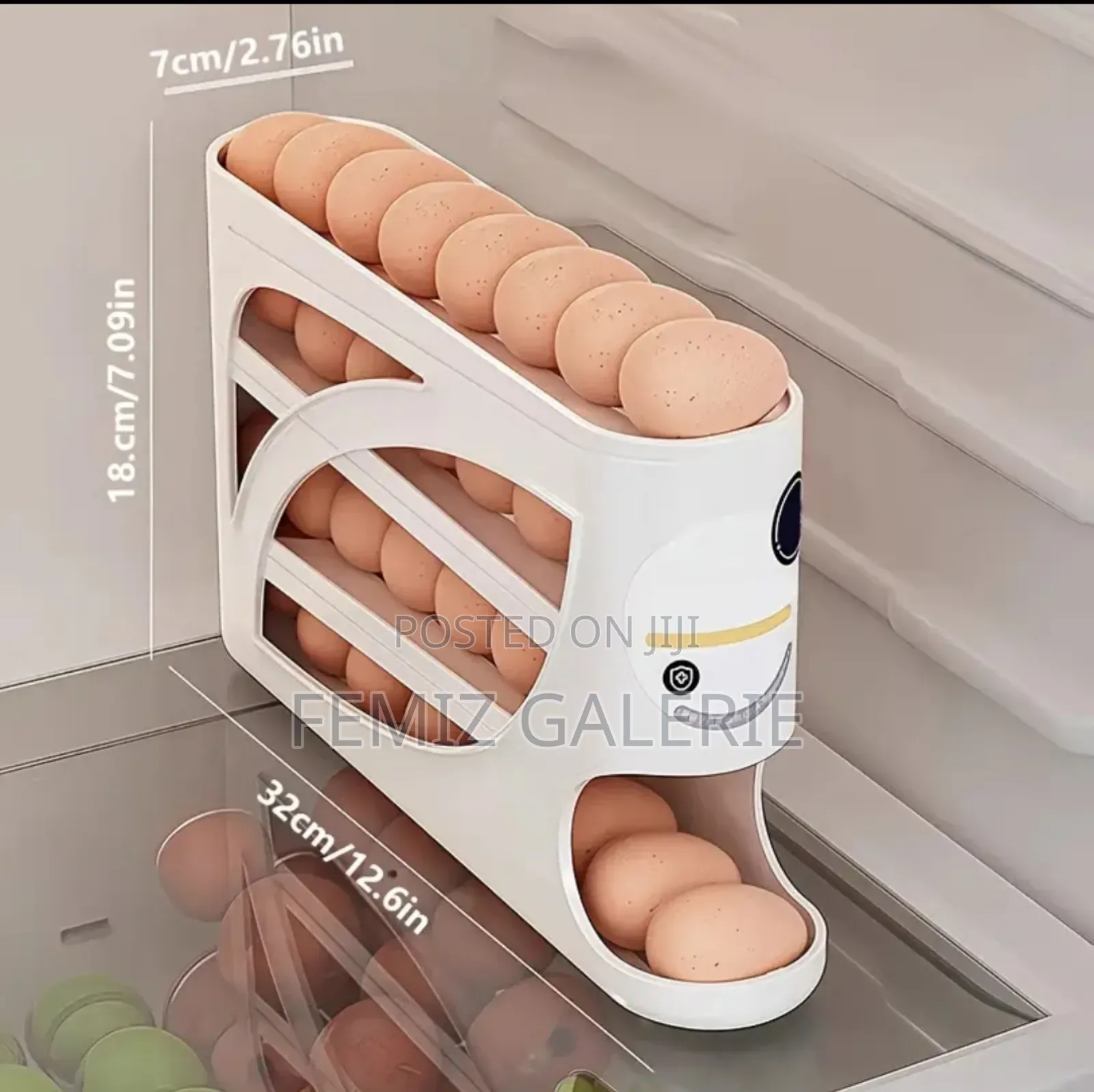 1pc 4-Tier Rolling Egg Holder