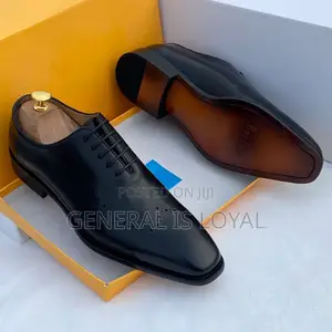 Berluti Black Leather Men Shoe