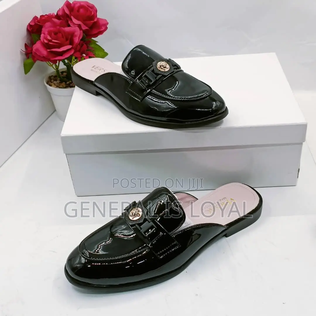 Versace Smooth Leather Men Halfshoe