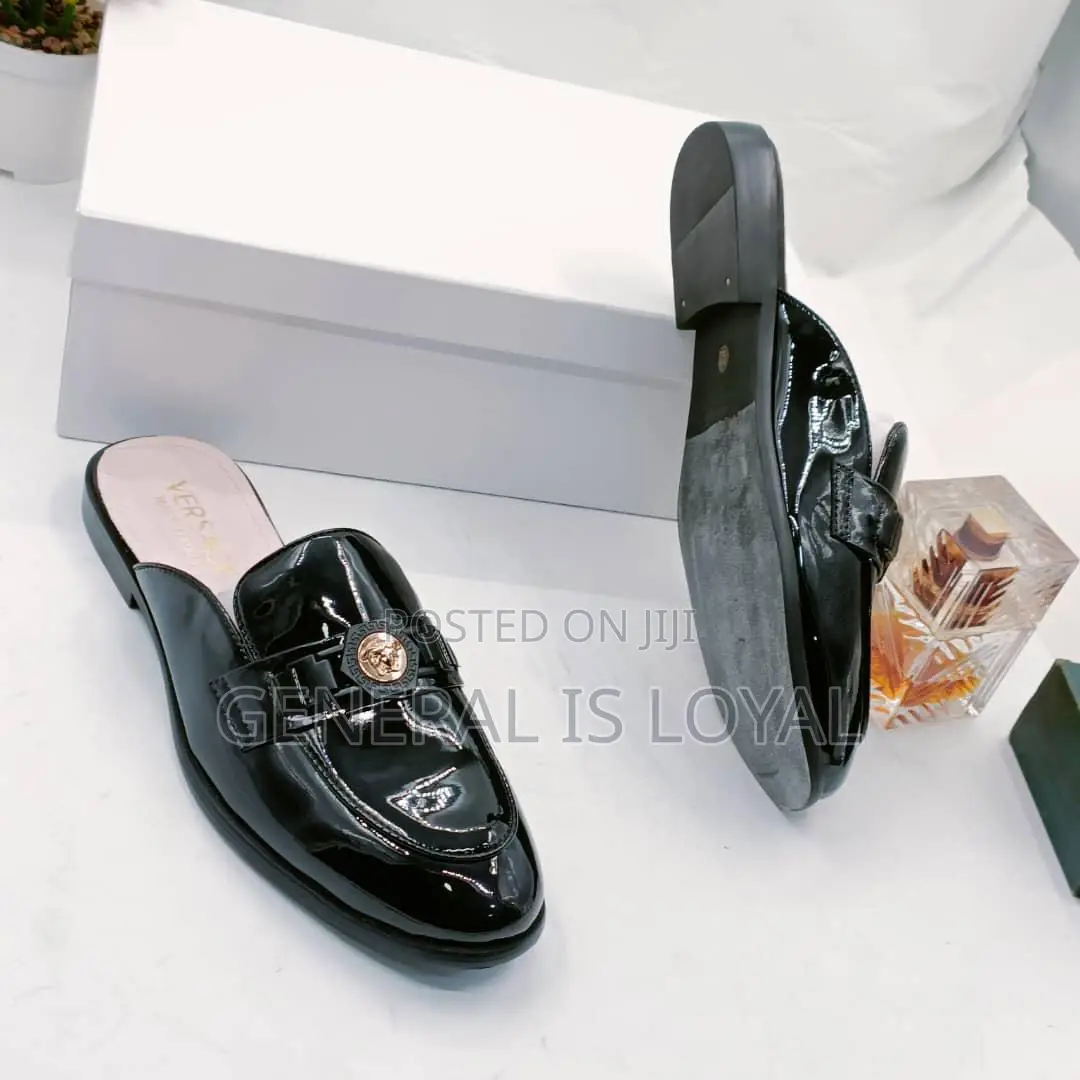 Versace Smooth Leather Men Halfshoe