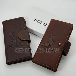 Leather Long Wallet Men