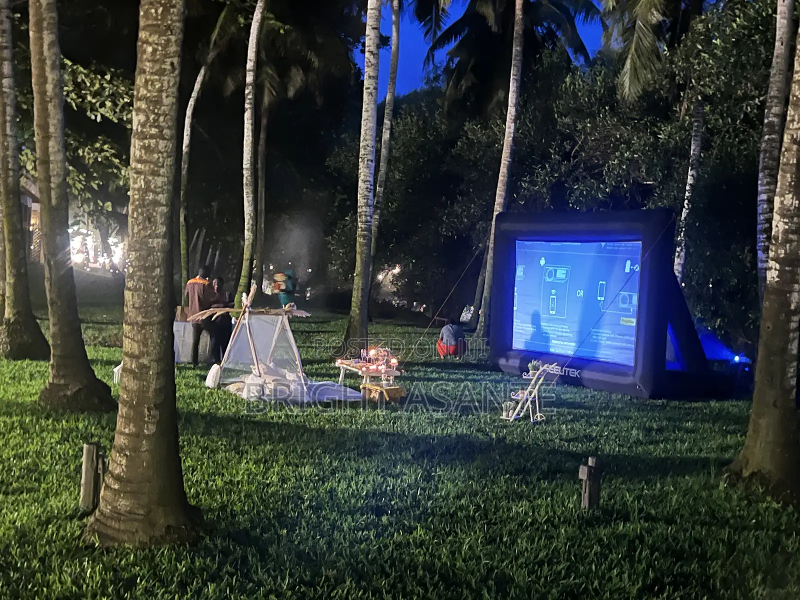 Gaint Projector Screen 4 Rent. 13 Ft Wid With Air Inflator Speaker