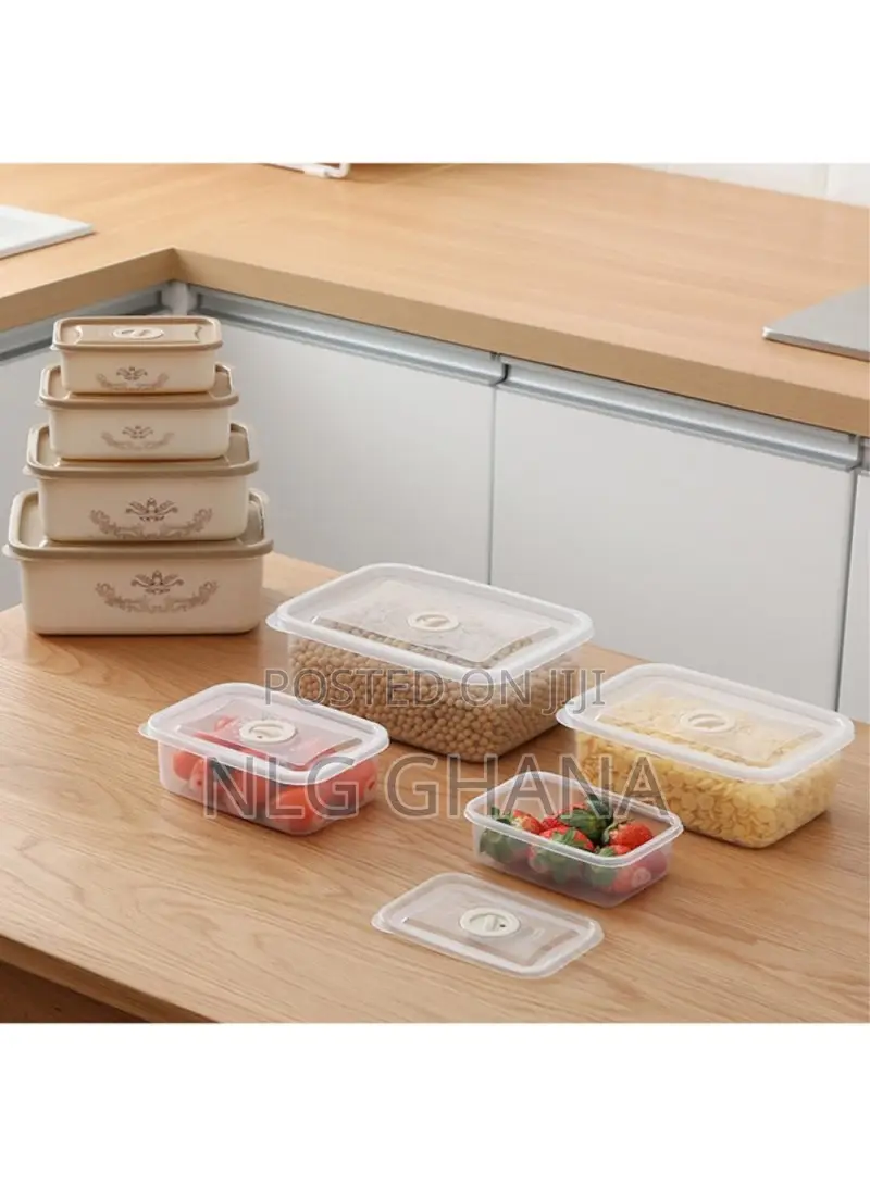 4pcs/Set Rectangular Shape Airtight Food Storage. Tvx7443