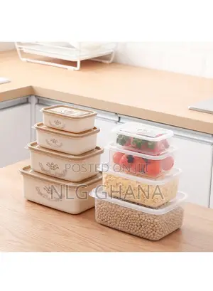 4pcs/Set Rectangular Shape Airtight Food Storage. Tvx7443