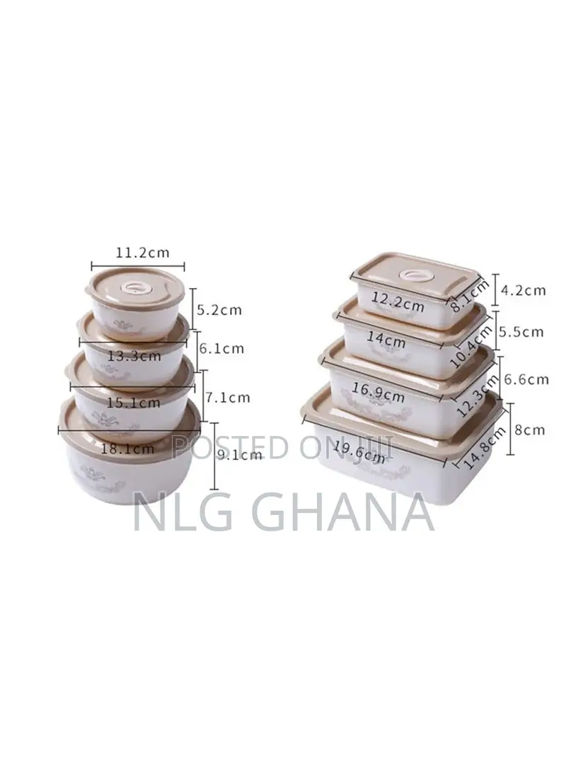 4pcs/Set Rectangular Shape Airtight Food Storage. Tvx7443