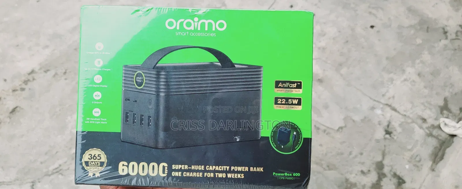 Oraimo Power Box 60,000mah 22.5 W