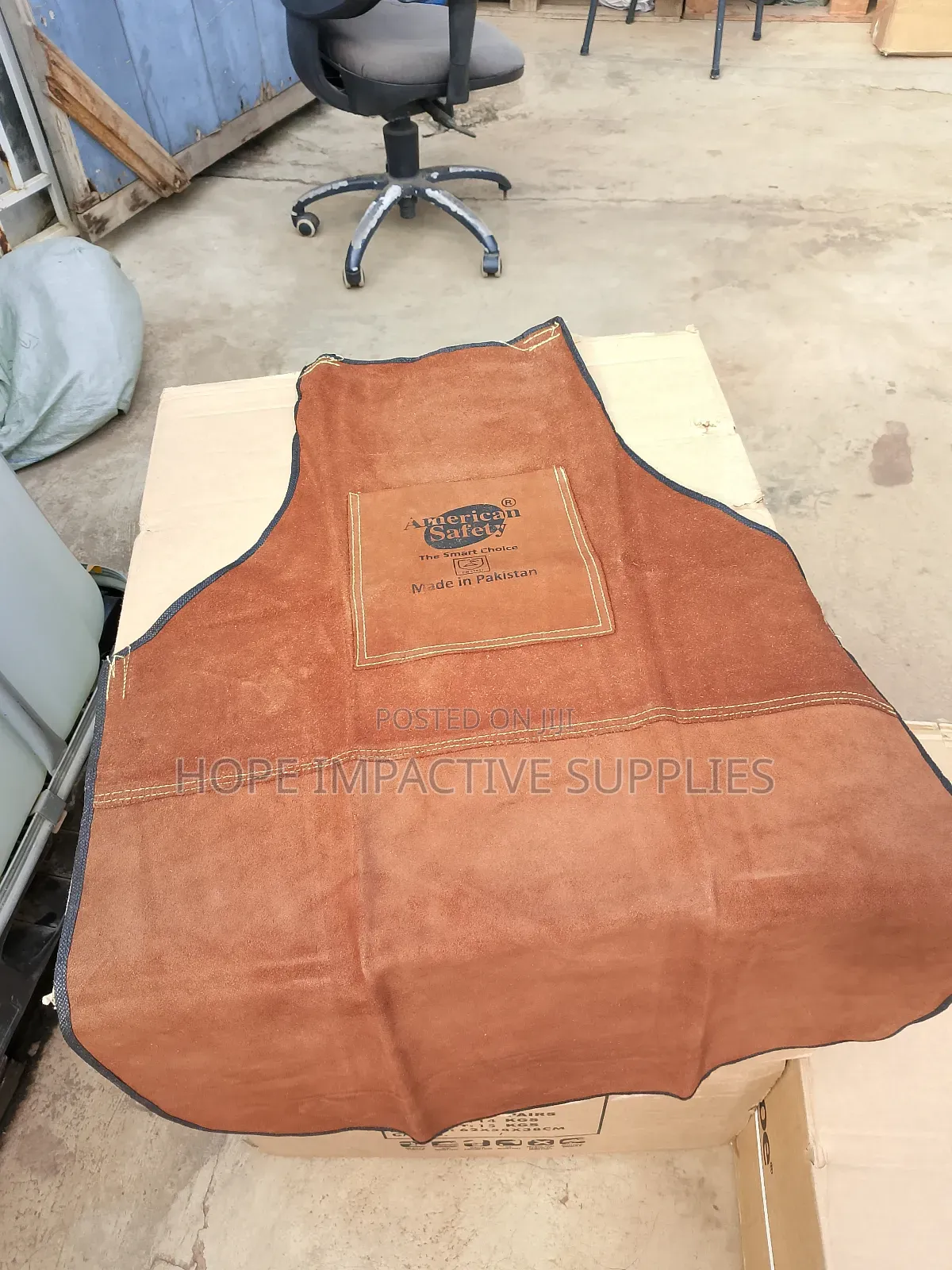 Quality Leather Welding Apron - Brown.