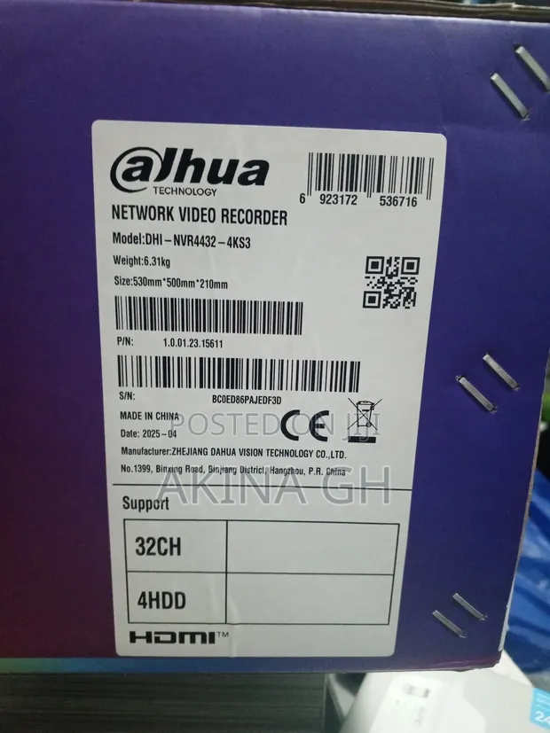 Dahua 32ch Non Poe NVR 4 HDD Support Dhi-Nvr4432-4ks3 2