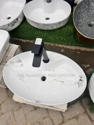 Italian Vanity Basin With Black Tap_complete_pedicure Basin