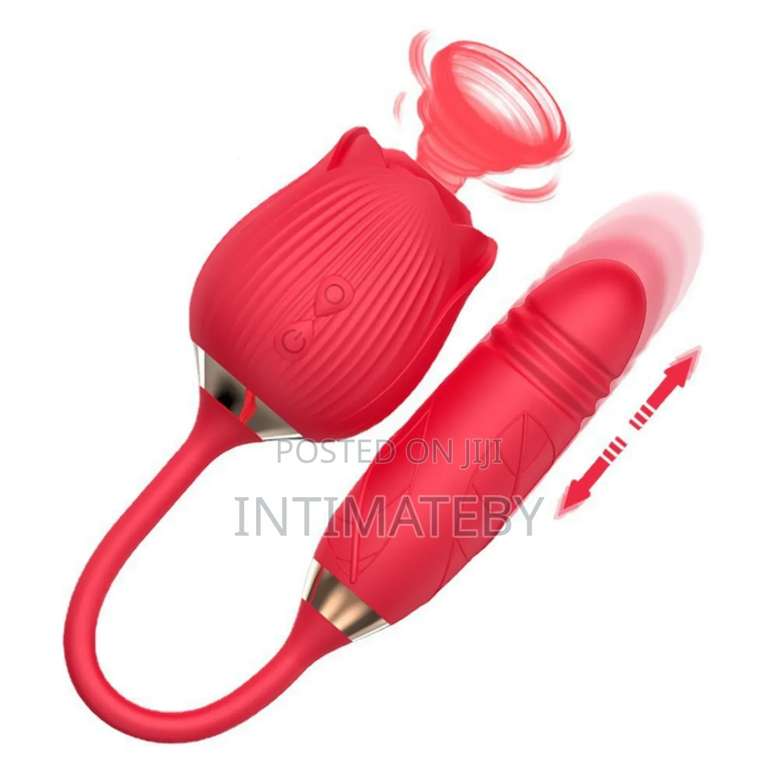 Rose Sucker With Insertable Dildo