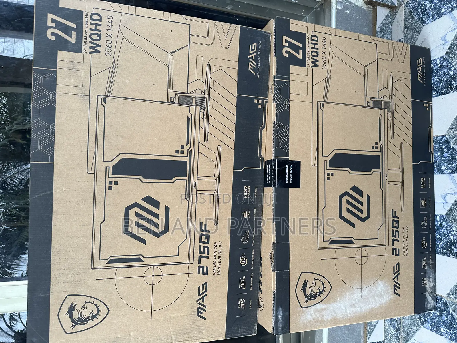 Msi Mag 27”, Qhd, 180hz, Ips, 0.5ms, Hdr, Gaming Monitor