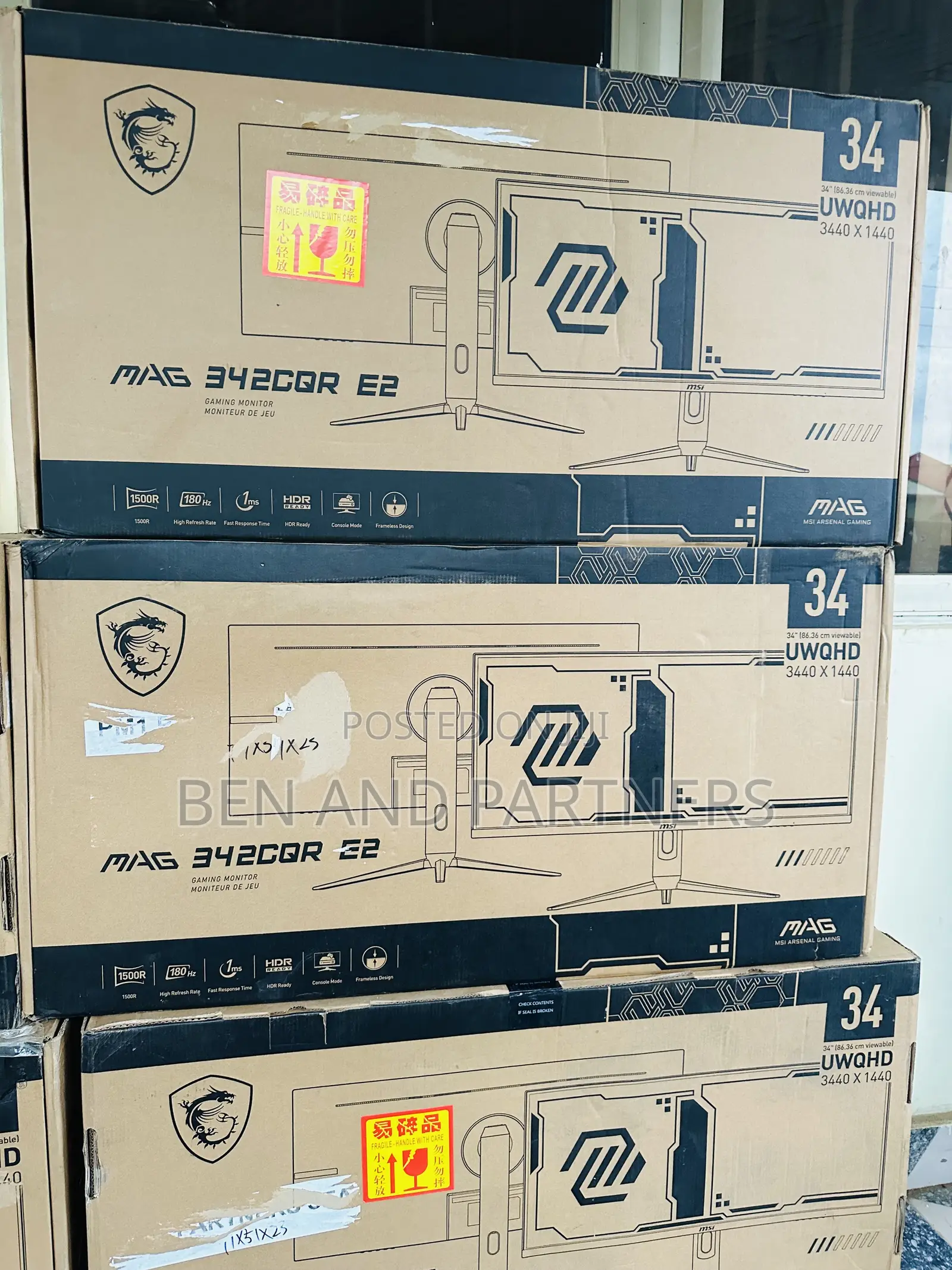 Msi Mag 34”, Wqhd, 180hz, 1ms, Hdr Gaming Monitors