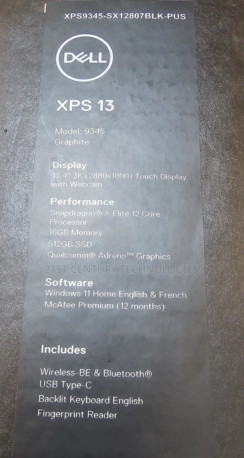 New Laptop Dell XPS 13 (L322X) 16GB Intel Core Ultra 7 SSD 1T
