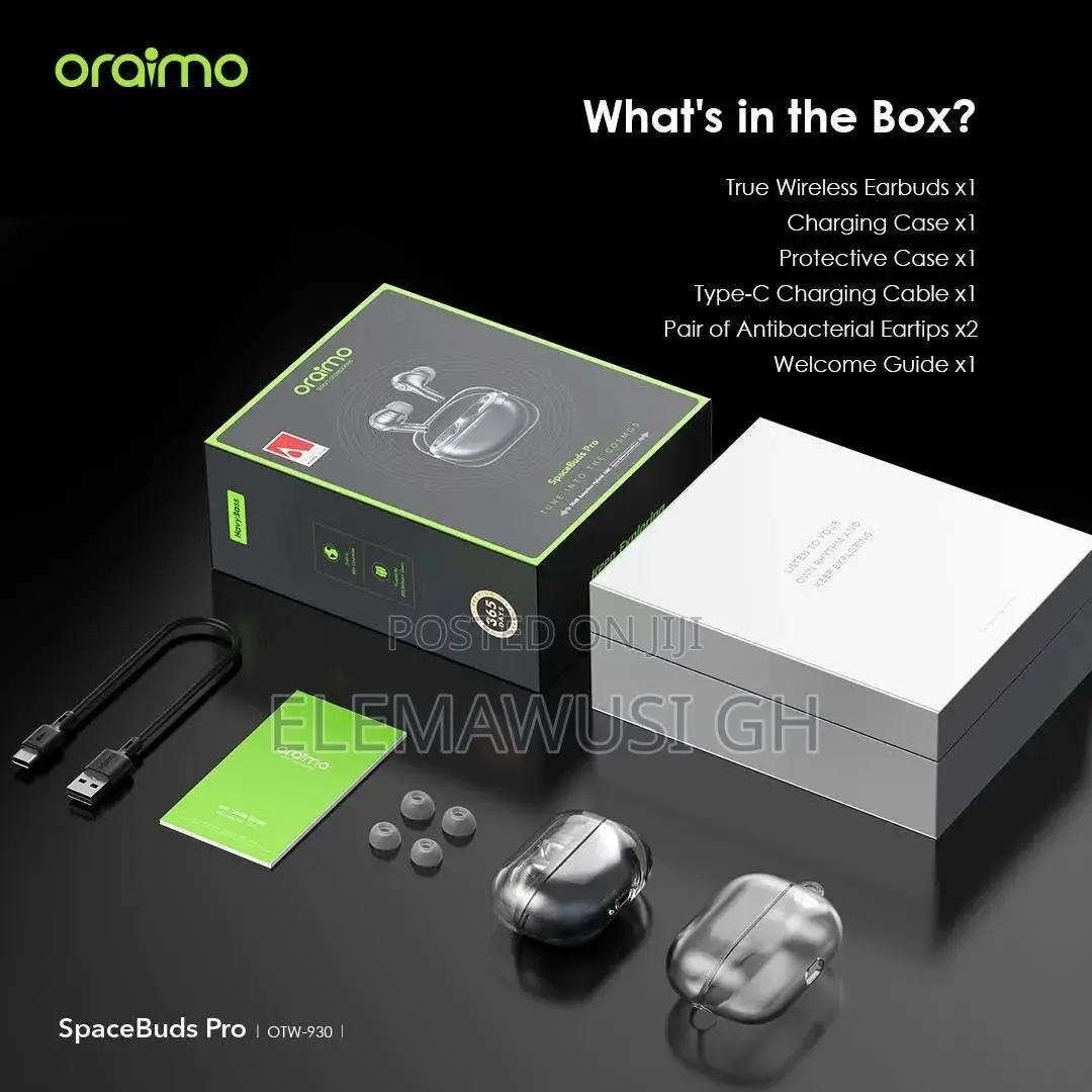 Oraimo Spacebuds Pro Premium 50db Hybrid Anc True Wireless Earbuds