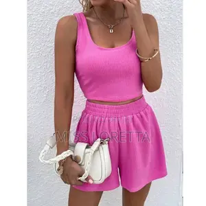 2pc Top and Shorts - Pink
