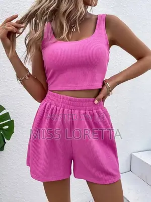 2pc Top and Shorts - Pink