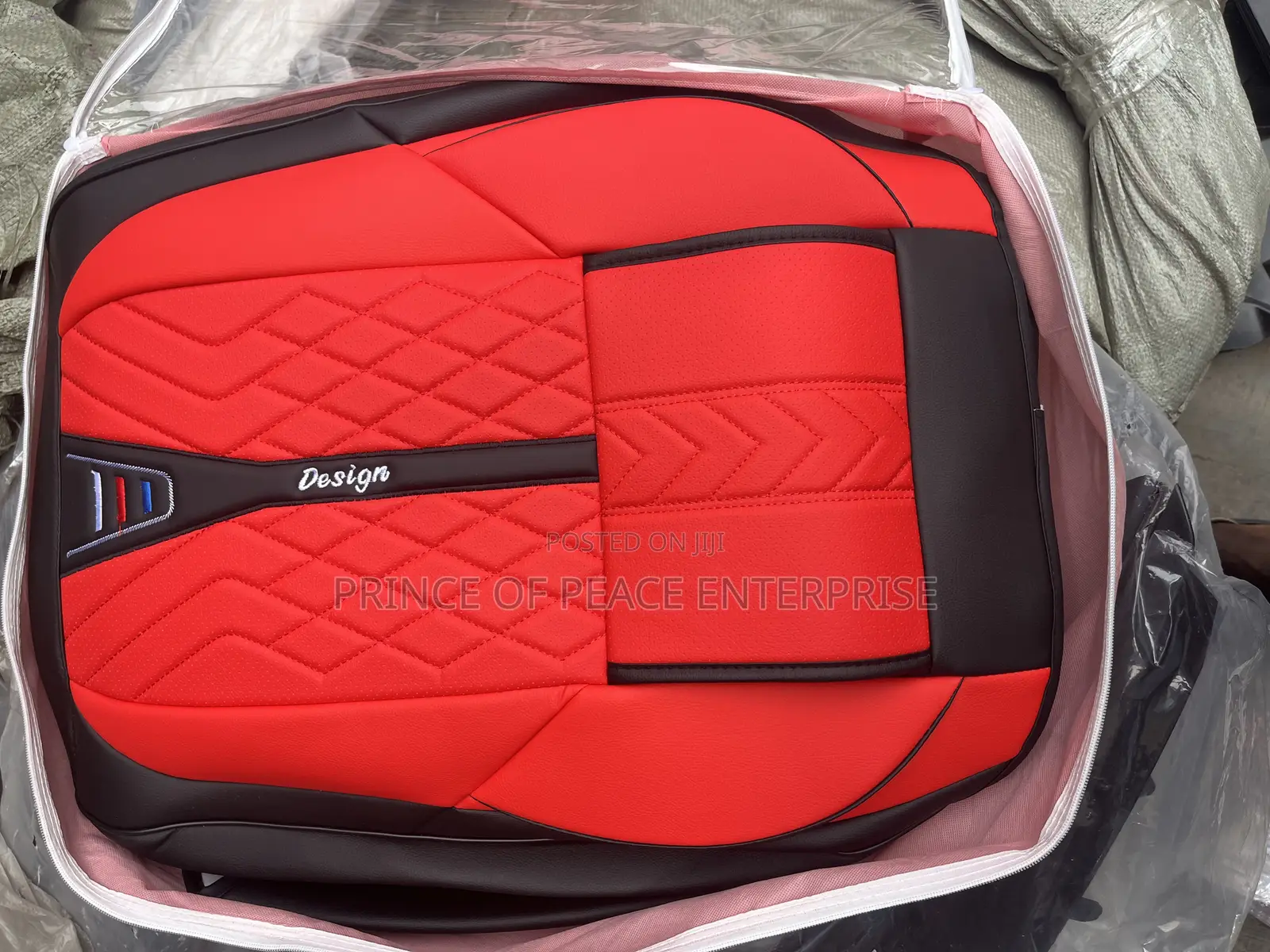 Complete Red and Light Black Universal Seat Cover