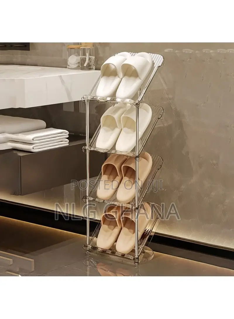 8 Tier Pp + Stainless Steel Pipe Narrow Shoe Rack. Tvx28447