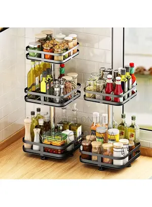 3-Layer Square Rotatable Spice Rack Jar Bottle. Ghx3633