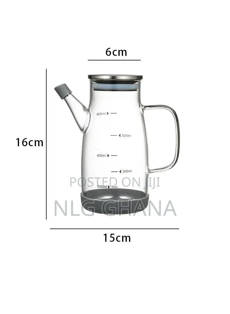 600ml Borosilicate Glass Oil Storage Jar. Ghx6534