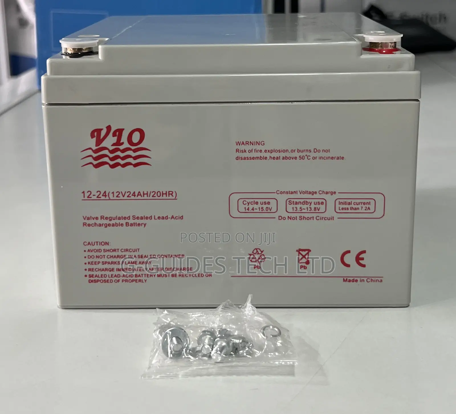 Vio 12v 24ah Ups Battery, 12v-24ah Sealed Lead-Acid Ups Battery