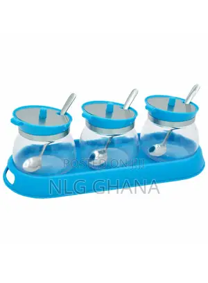 300ml Condiment Jars Glass Spice Containers Set. Ghx6676