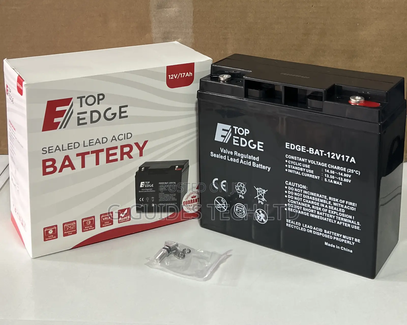 Top Edge 12v-17ah Ups Battery, 12v/17ah Sealed Lead-Acid Battery