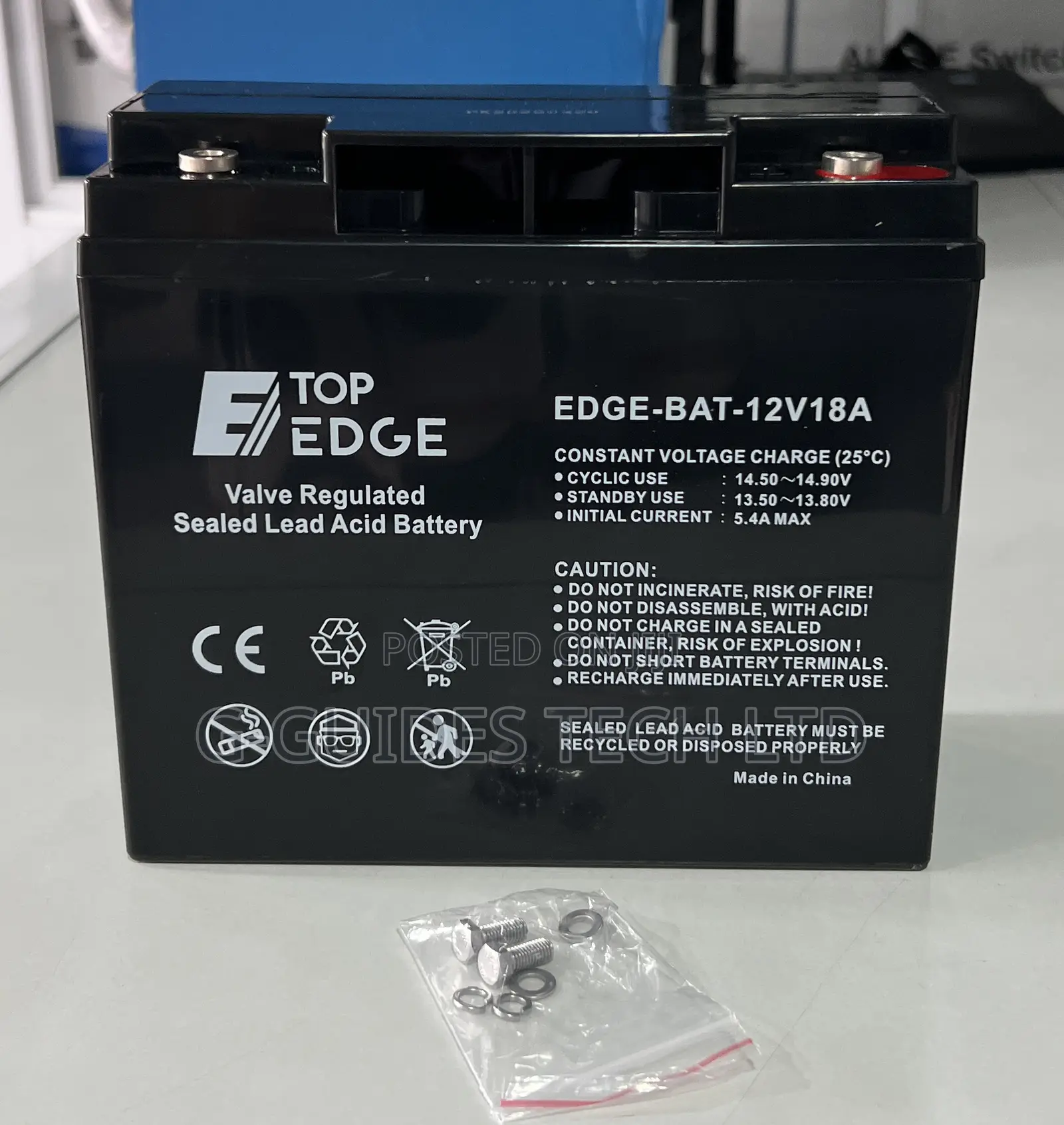 Top Edge 12v-18ah Ups Battery, 12v 18ah Sealed Lead-Acid Battery