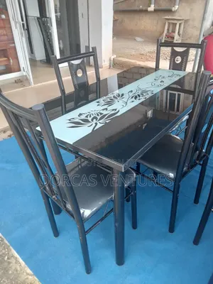 Retainer Dining Set/Glass Table