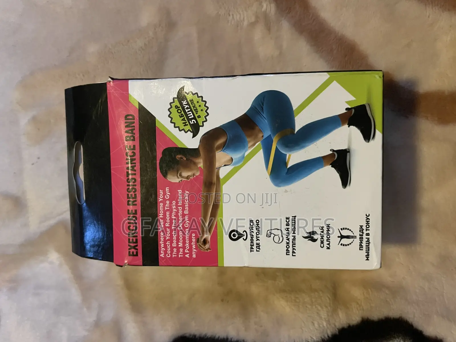5pcs Portable Fitness Workout Yoga Rubber Gym Equipment