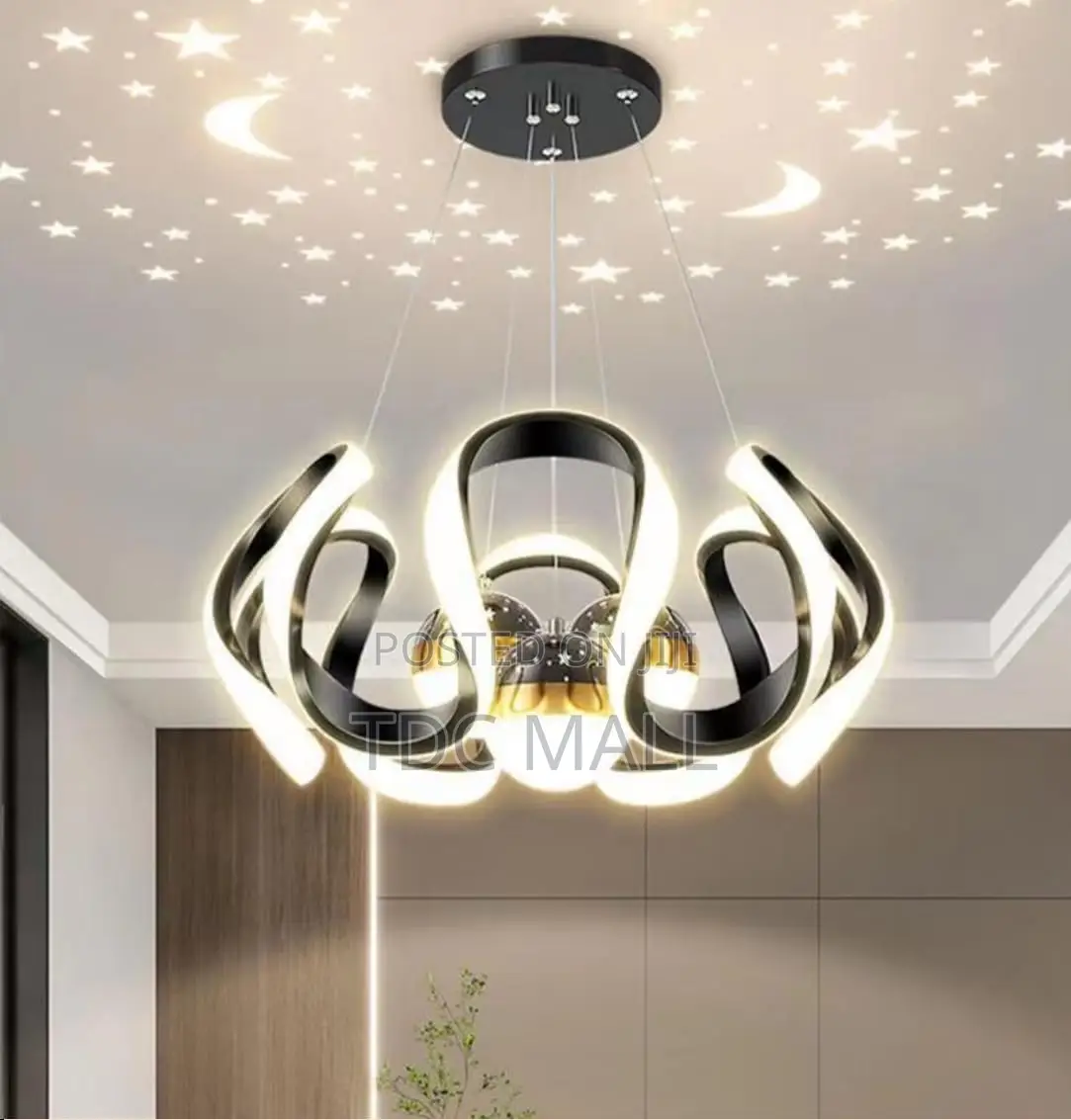 Stylish Decorative Chandelier - Black Gold