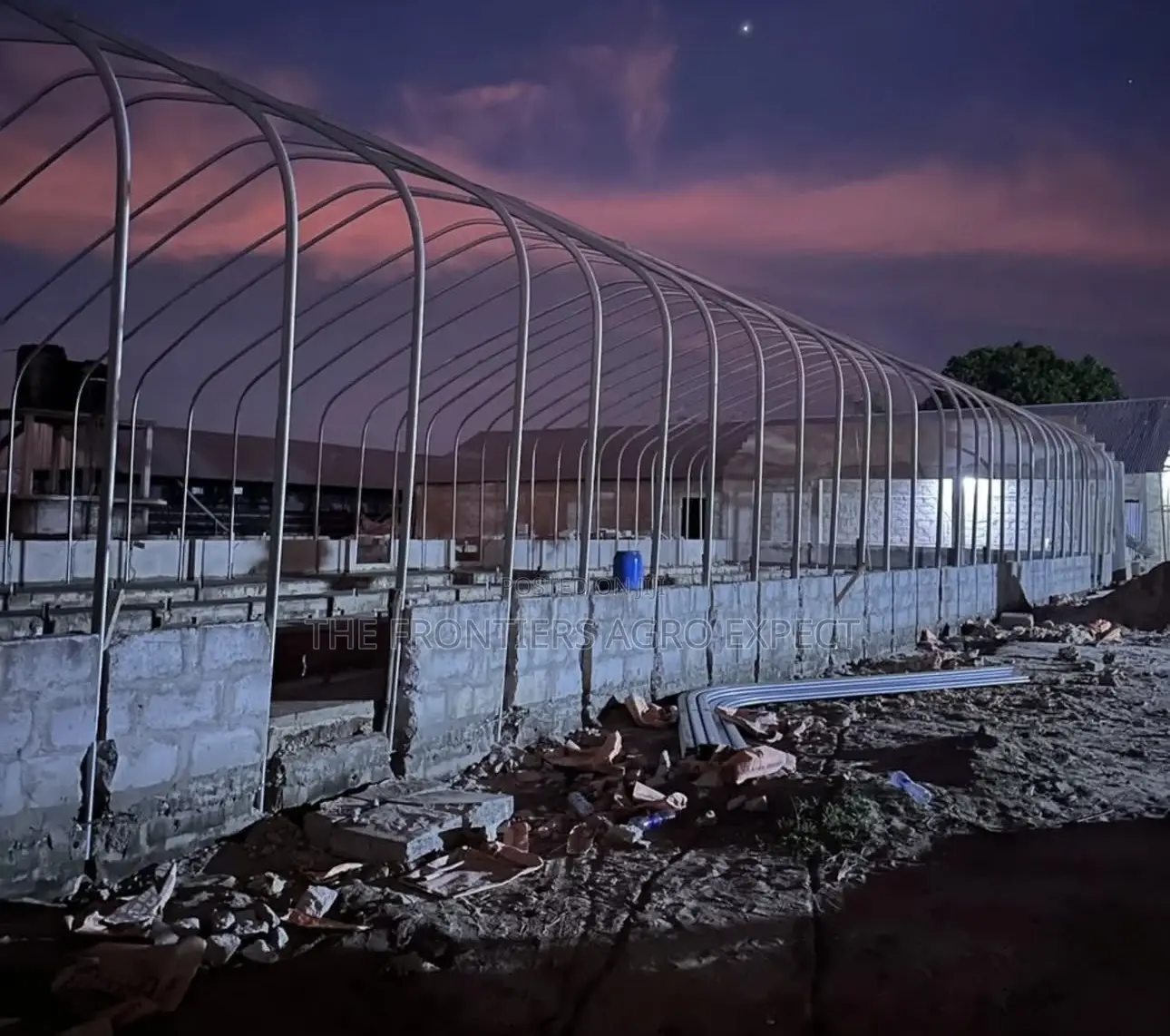 Poultry Coop With Battery Cages