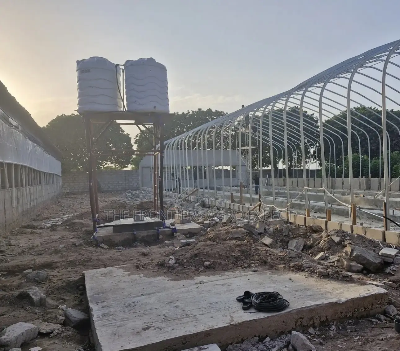 Poultry Coop With Battery Cages