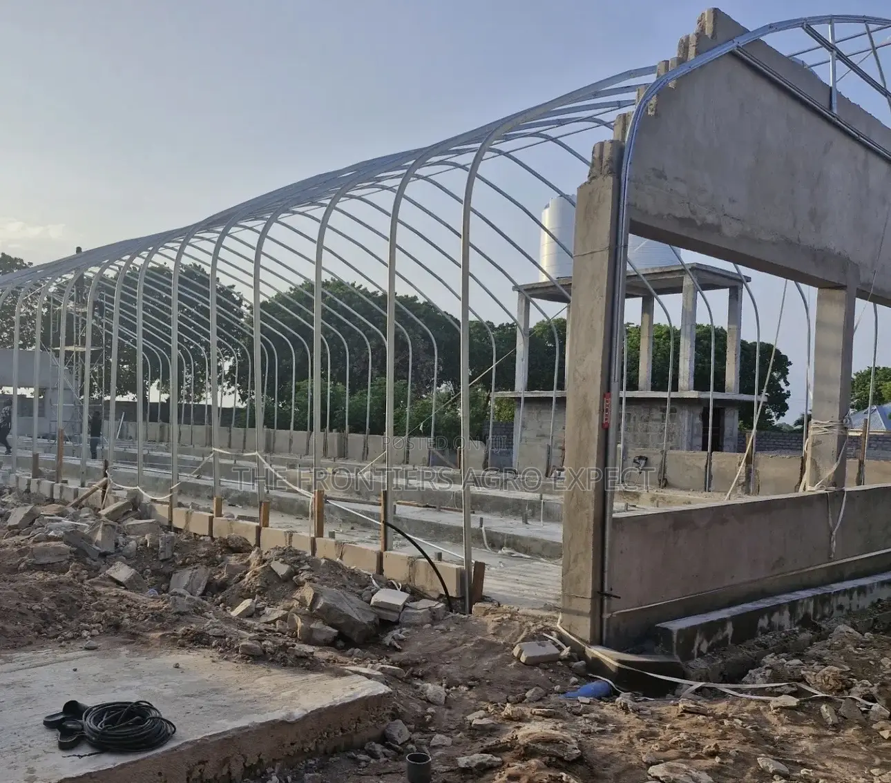 Poultry Coop With Battery Cages