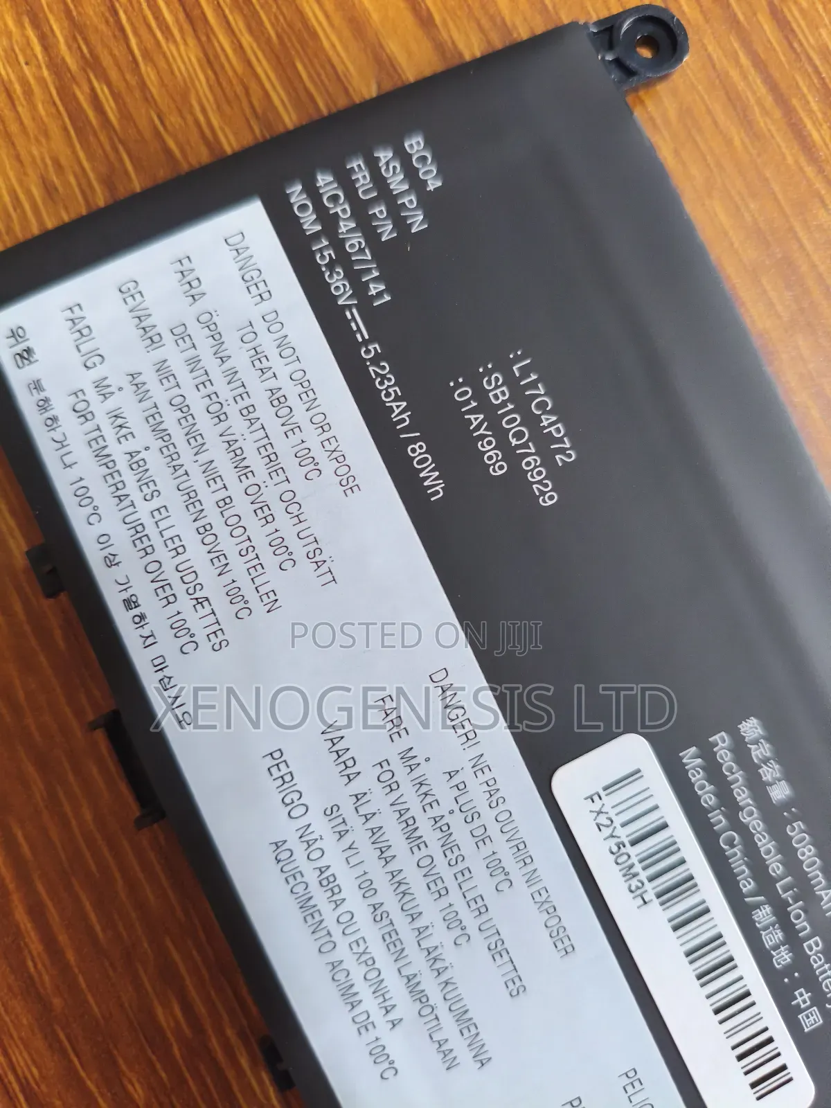 L17c4p72 for Lenovo Thinkpad P1 X1 Extreme X1e