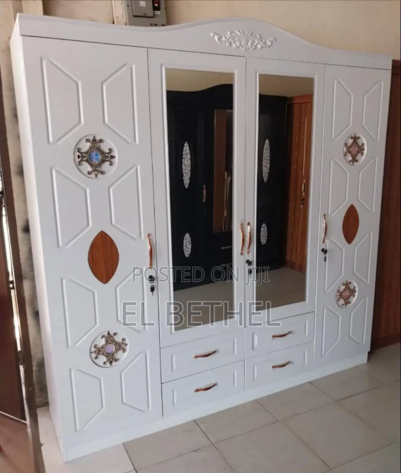 Wardrobe With 4 Doors Large Storage Cabinet