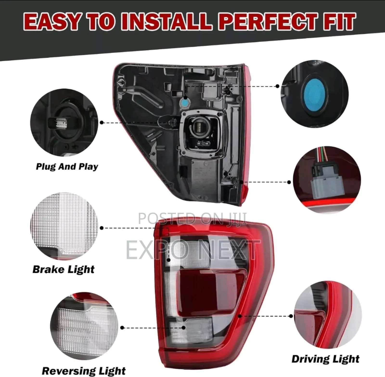 Pair Led Tail Light For Ford F150  2021-2023