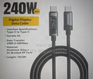 Essager 240w Usb-C to Usb-C Cable With Pd 3.1 Fast Charge