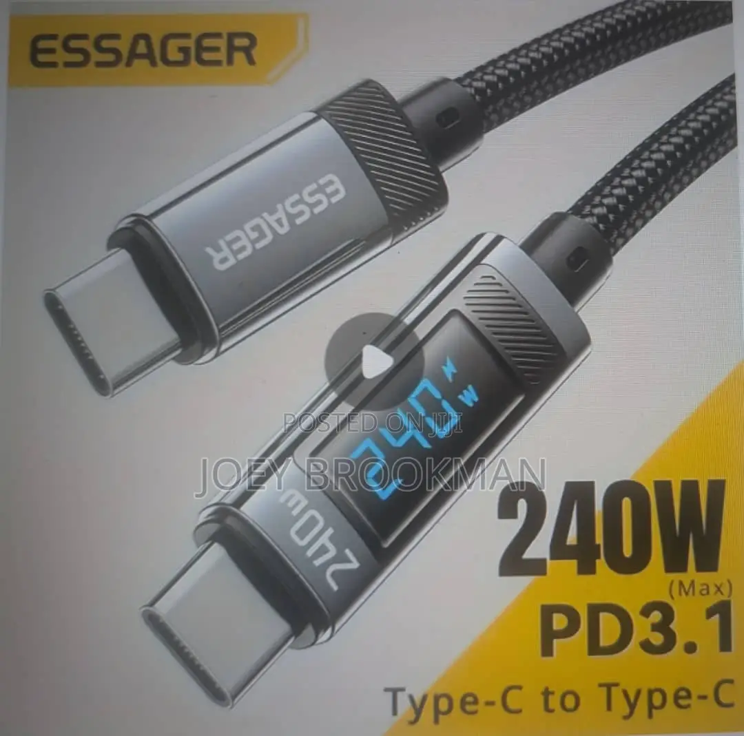 Essager 240w Usb-C to Usb-C Cable With Pd 3.1 Fast Charge