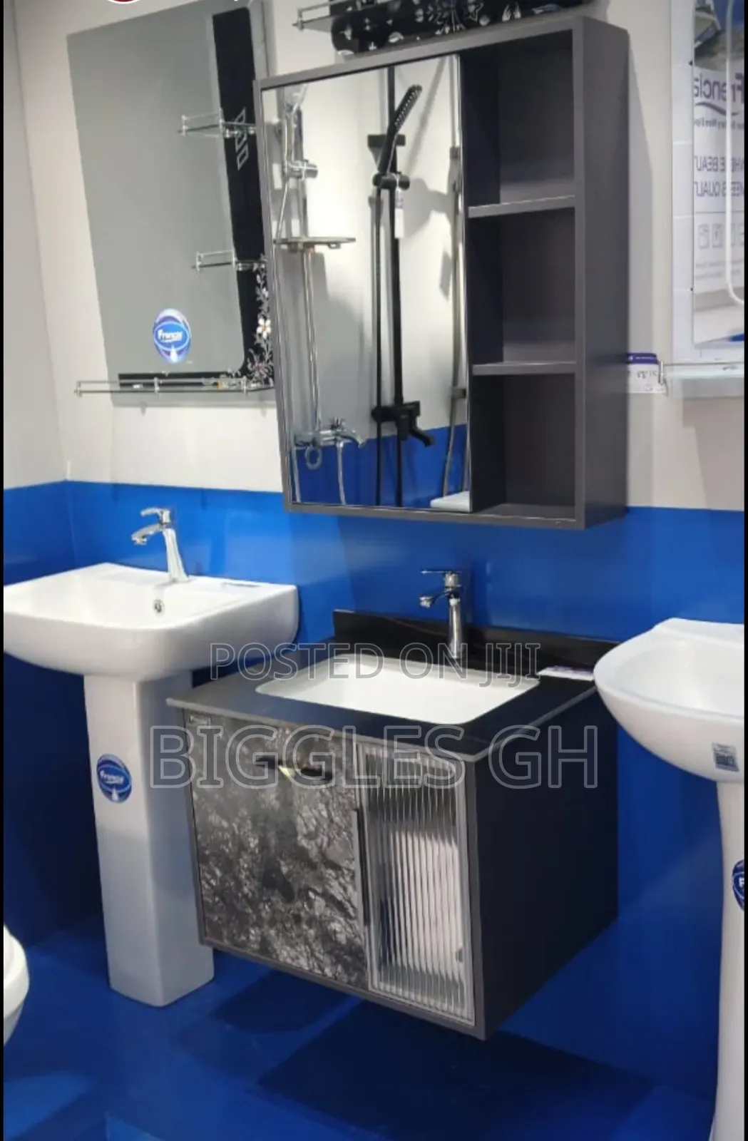 Cabinet Basin With Mirror- Marble