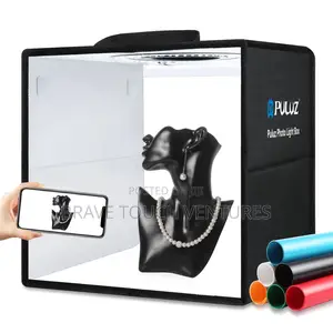 Portable Photography Studio With Inner Ring Light Backdrops