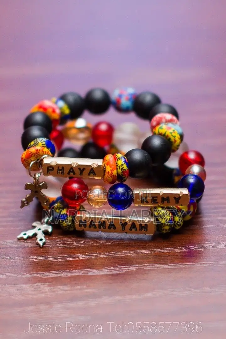 Tiger Eye and Customized Names Bracelets