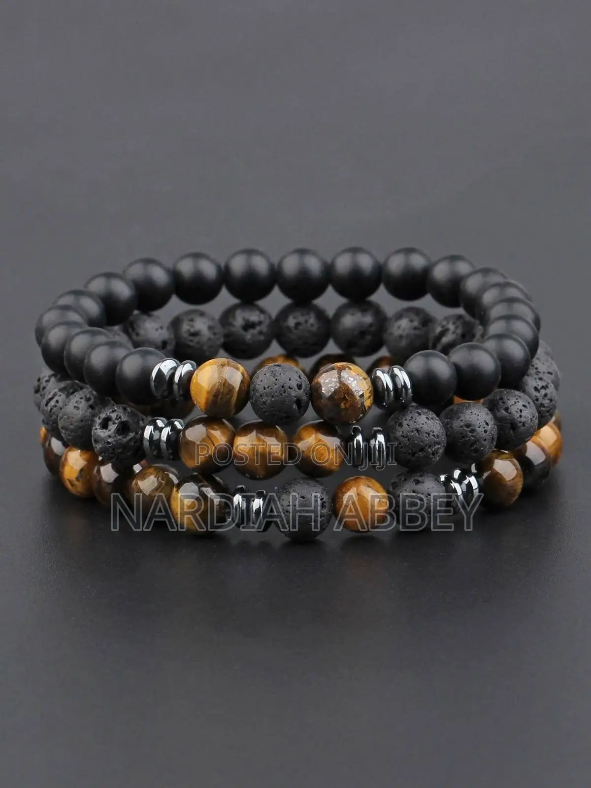 Tiger Eye and Customized Names Bracelets