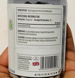 Increase Energy and Strength| Creatine 3000| Monohydrate Caps|Uk Brand