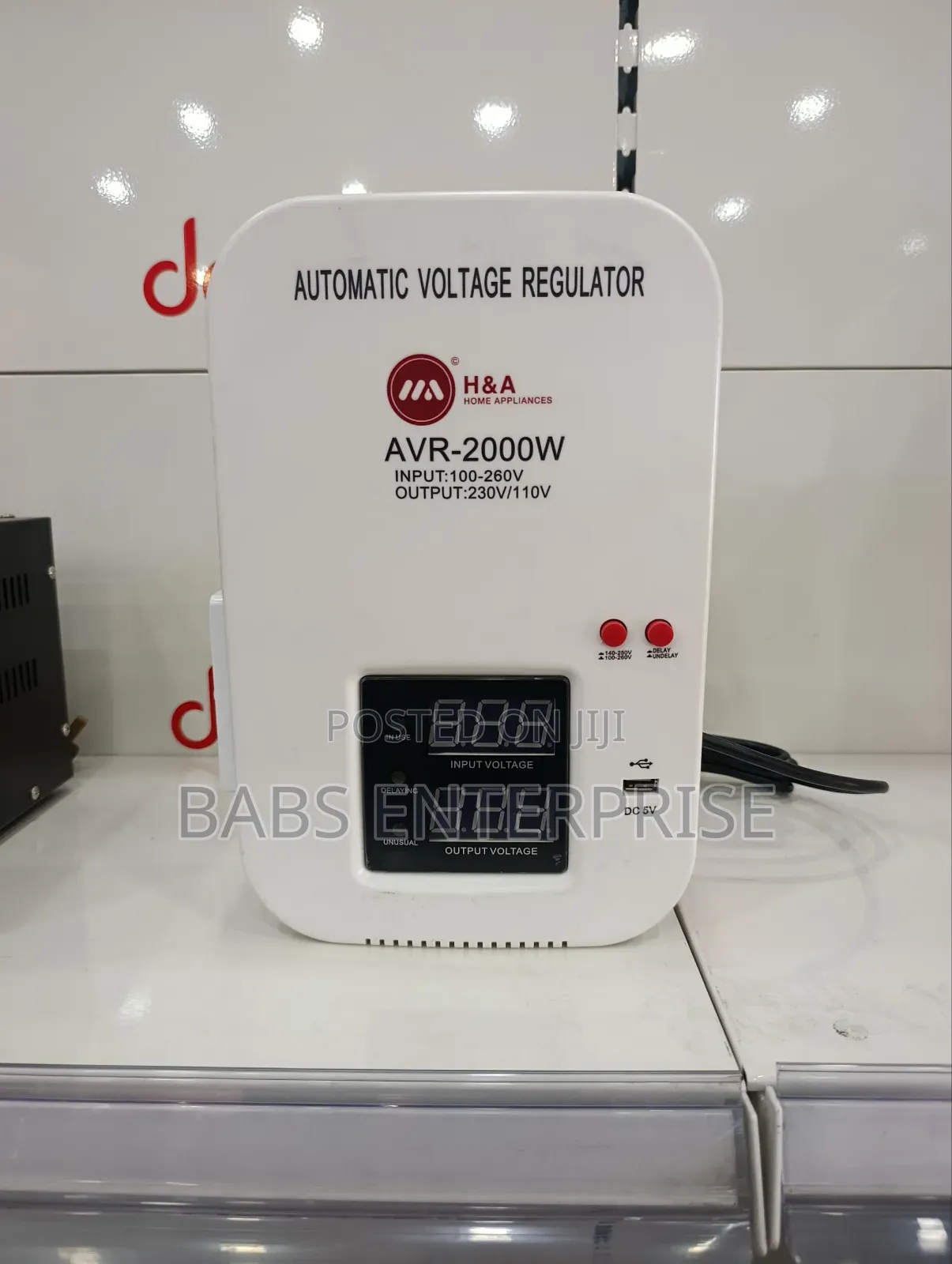H&A Wall Mount Avr Automatic Voltage Stabilizer 2000w